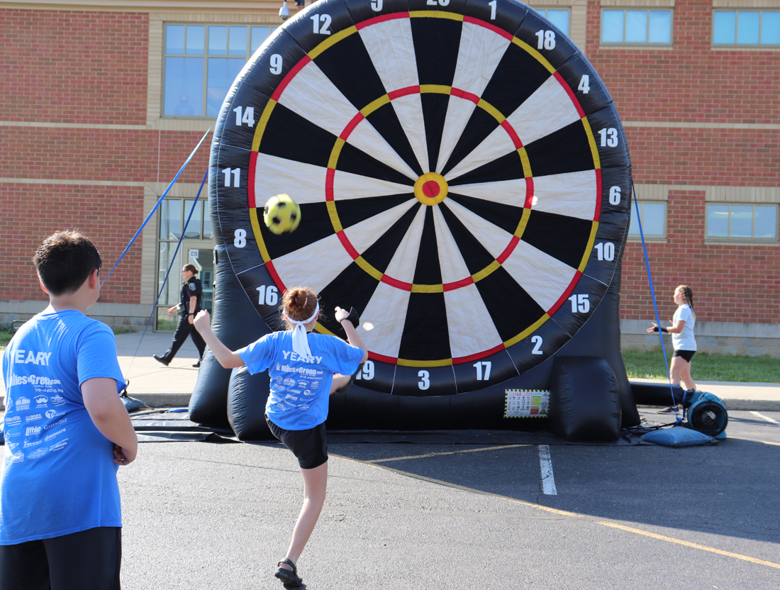 photo of giant dart board